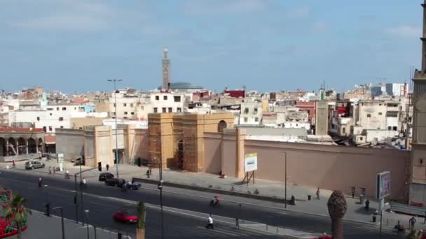 Plaza de las Naciones Unidas en Casablanca, Marruecos — Vídeo de stock