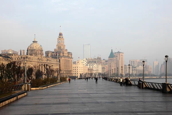 A Bund sétány, Shanghai, Kína — Stock Fotó