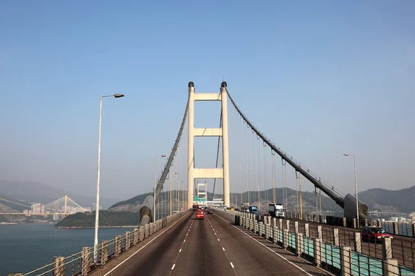 Tsing Ma Bridge i Hongkong, Kina — Stockfoto