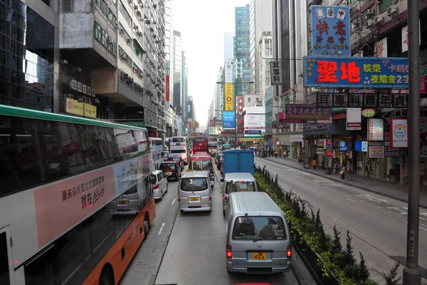 Nathan road στο kowloon. Χονγκ Κονγκ, Κίνα — Φωτογραφία Αρχείου