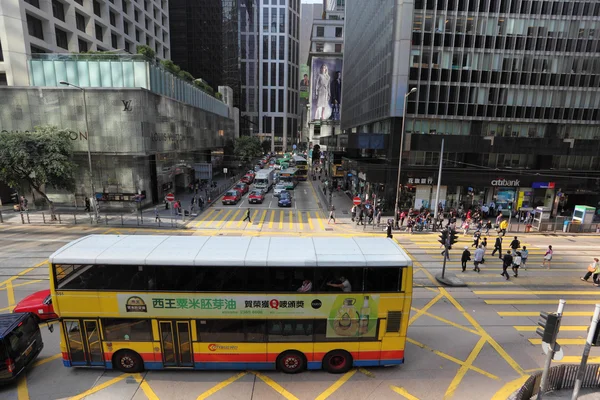 Kreuzung Innenstadt in Hongkong — Stockfoto