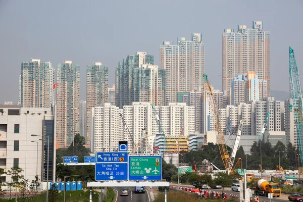 Grattacieli a Hong Kong Sha Tin — Foto Stock