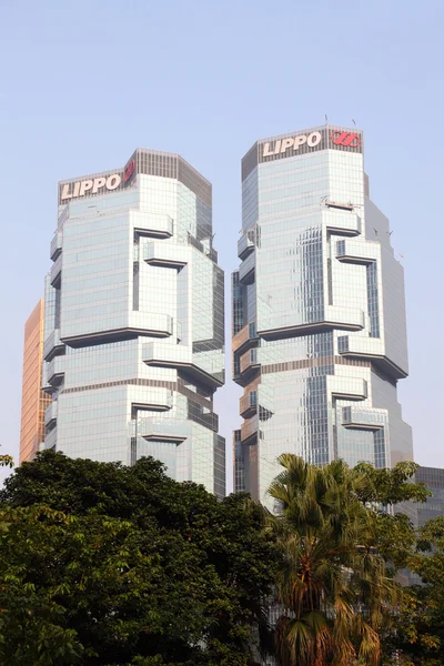 Le torri gemelle Lippo Centre a Hong Kong, Cina — Foto Stock