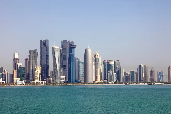 Panoramę z doha. Katar, Bliski Wschód — Zdjęcie stockowe