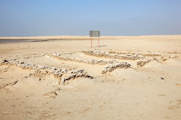 As ruínas do Forte Zekreet no Qatar, Oriente Médio — Fotografia de Stock