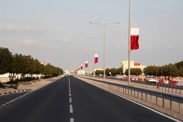 Οδός al khor, Κατάρ, Μέση Ανατολή — Φωτογραφία Αρχείου