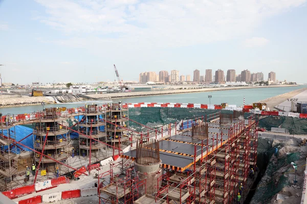 Brobygging i Doha, Qatar, Midtøsten – stockfoto