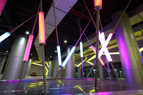 Contemporary architecture at Ferrari World in Abu Dhabi, UAE — Stock Photo, Image