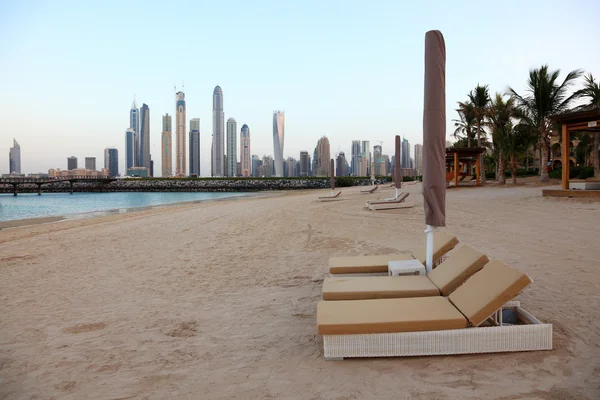 在迪拜，阿拉伯联合酋长国海滩酒店度假村 — 图库照片