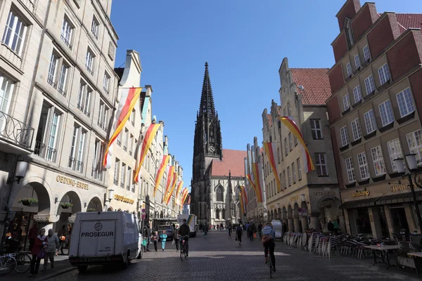 Altstadt von Münster. Nordrhein-Westfalen, Deutschland — Stockfoto