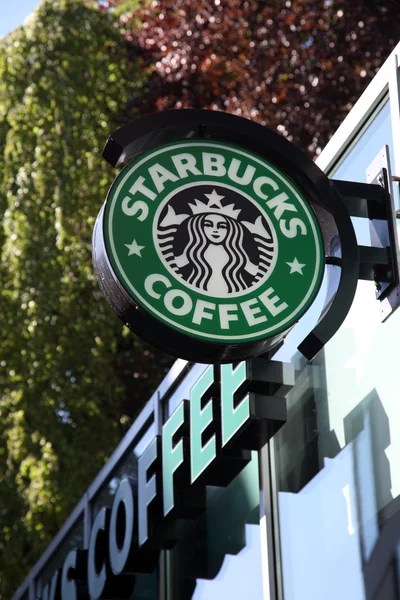 Kedai kopi Starbucks di Munster, North Rhine-Westphalia, Jerman — Stok Foto