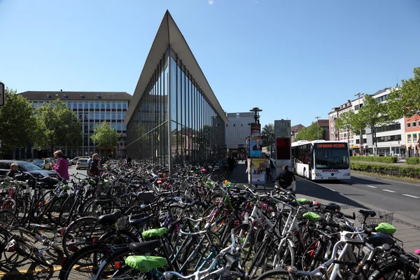 Bicicletas en la ciudad de Munster, Renania del Norte-Westfalia, Alemania —  Fotos de Stock