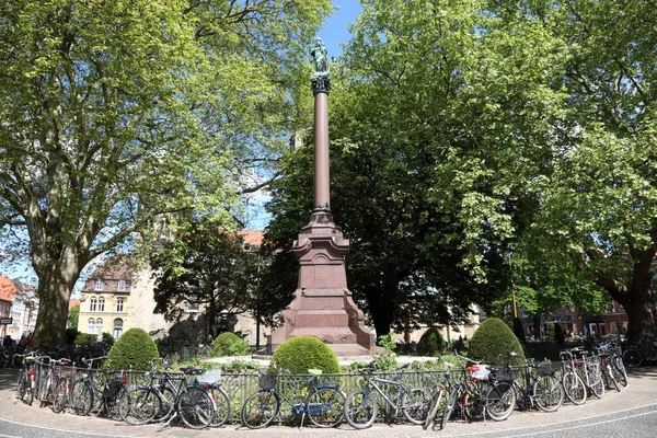 Münzsäule in der Stadt Münster, Nordrhein-Westfalen, Deutschland — Stockfoto