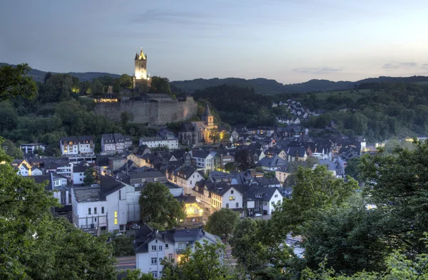 Város dillenburg a történelmi kastély-Hessen, Németország — Stock Fotó