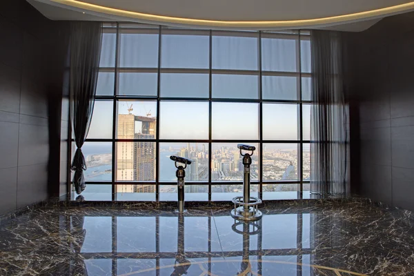 Observation Deck at 300 inside of the Etihad Towers, Abu Dhabi, United Arab Emirates — Stock Photo, Image