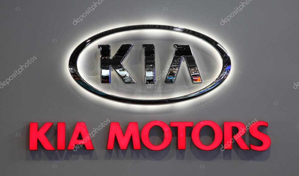 LEIPZIG, GERMANY - JUNE 1: KIA MOTORS Logo at the AMI - Auto Mobile International Trade Fair on June 1st, 2014 in Leipzig, Germany