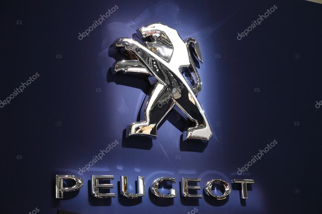 LEIPZIG, GERMANY - JUNE 1: Peugeot Lion Company Logo at the AMI - Auto Mobile International Trade Fair on June 1st, 2014 in Leipzig, Saxony, Germany