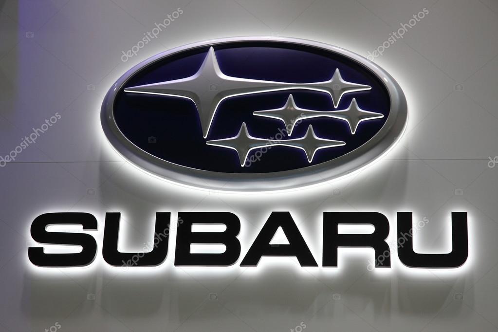 LEIPZIG, GERMANY - JUNE 1: Subaru Company Logo at the AMI - Auto Mobile International Trade Fair on June 1st, 2014 in Leipzig, Germany