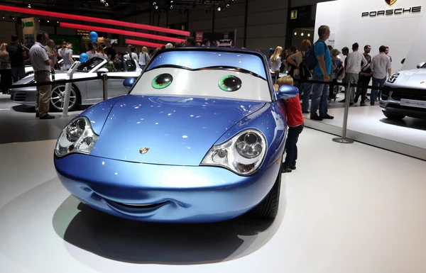 Porsche sportscar for children at the AMI - Auto Mobile International Trade Fair on June 1st, 2014 in Leipzig, Germany — Stock Photo, Image