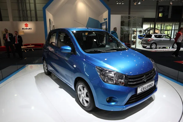 Nieuwe suzuki celerio bij de ami - auto mobiele internationale vakbeurs op 1 juni 2014 in leipzig (Saksen), Duitsland — Stockfoto