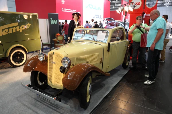 Restaurado Auto Union Car na AMI Auto Mobile International Trade Fair em 01 de junho de 2014 em Leipzig, Saxônia, Alemanha — Fotografia de Stock