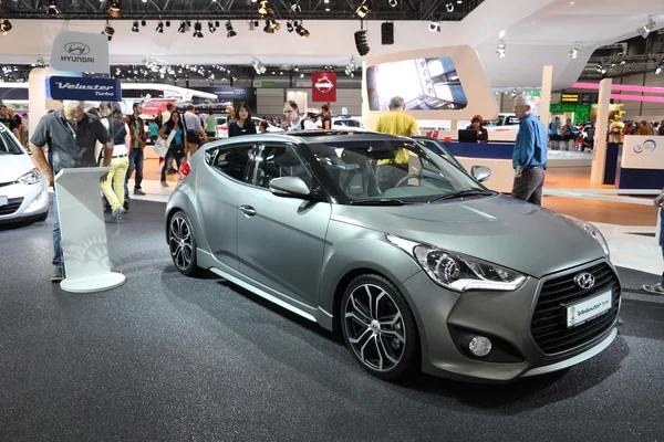 Hyundai Veloster Turbo at the AMI - Auto Mobile International Trade Fair on June 1st, 2014 in Leipzig, Saxony, Germany — Stock Photo, Image