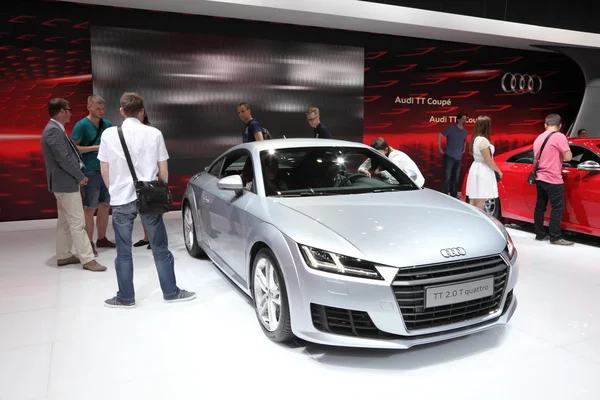 Audi tt coupe στο η ami - αυτόματη κινητή διεθνή εμπορική έκθεση την 1η Ιουνίου του 2014 στη Λειψία, Σαξωνία, Γερμανία — Φωτογραφία Αρχείου