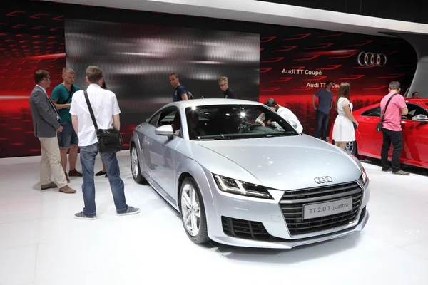 Audi TT Coupe на международной выставке AMI - Auto Mobile International Trade Fair 1 июня 2014 года в Лейпциге, Саксония, Германия — стоковое фото