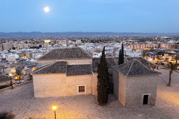 Pohled přes staré město lorca, provincie murcia, Španělsko — Stock fotografie