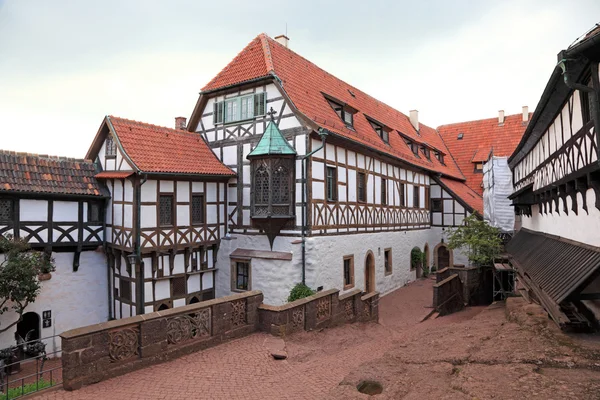 Maison à colombages au château de Wartburg en Thuringe, Allemagne — Photo