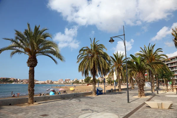 Promenáda v puerto de mazarron, provincie murcia, Španělsko — Stock fotografie