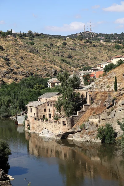 Fiume Tago a Toledo, Castiglia-La Mancia, Spagna — Foto Stock