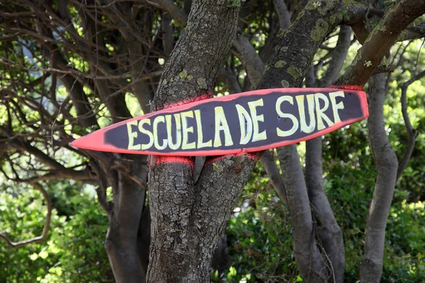 Escuela de surf - escola de surf em espanhol — Fotografia de Stock