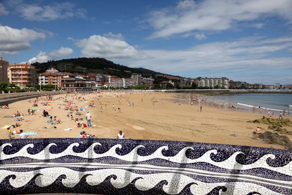 Playa de brazomar strand in castro urdiales, kantabrien, spanien — Stockfoto