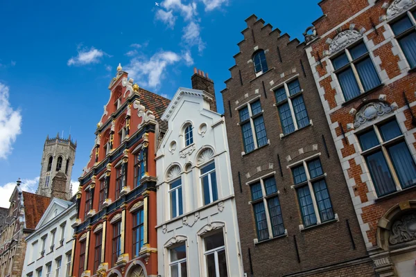 Фасады домов в Брюгге, Бельгия — стоковое фото