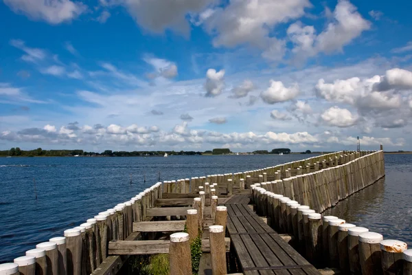 View to the pier in Veere, the Netherlands — Stock Photo, Image