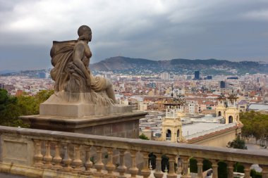 Barcelona görünümünden museu nacional d art de catalunya