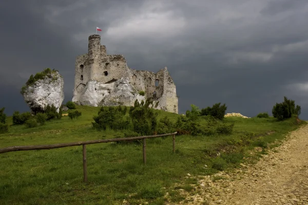 Rovine del castello in Polonia — Foto Stock