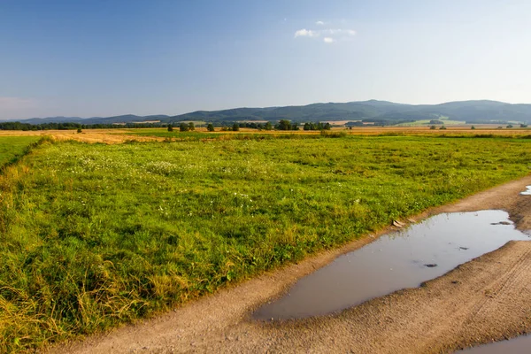 Road Fields Opolskie Polónia — Fotografia de Stock