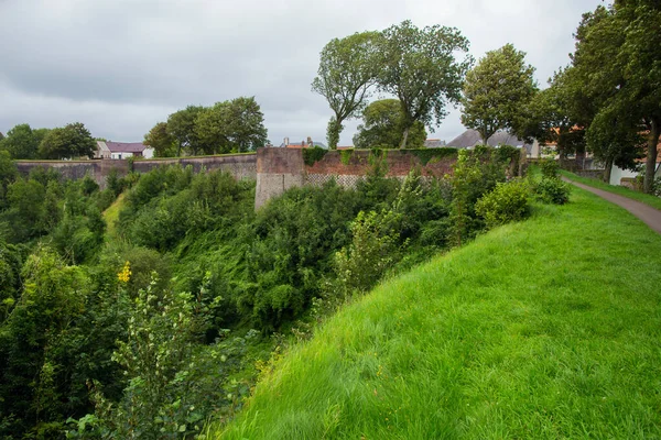 Defensive Walls Town Montreuil Sur Mer France Stockbild