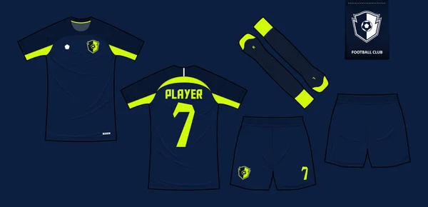 Fotboll Jersey Eller Fotboll Kit Mockup Mall Design För Sport — Stock vektor