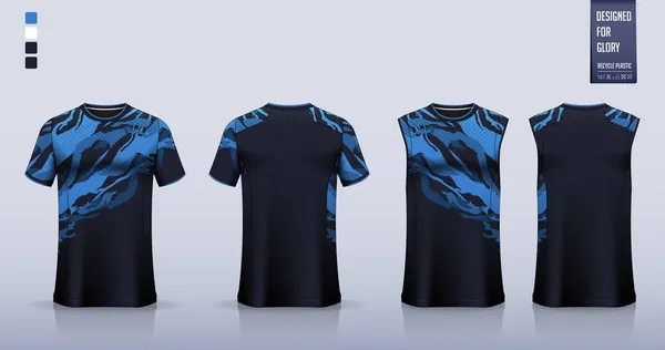 Shirt Mockup Sport Skjorta Mall Design För Fotboll Jersey Fotboll — Stock vektor