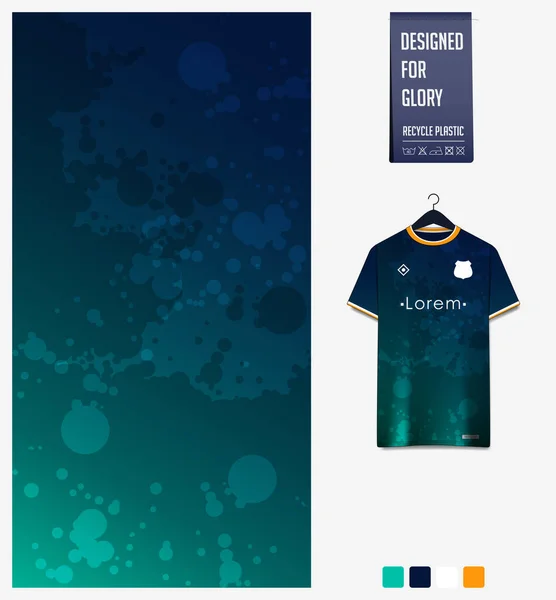 Diseño Patrón Camiseta Fútbol Patrón Abstracto Sobre Fondo Verde Para — Vector de stock