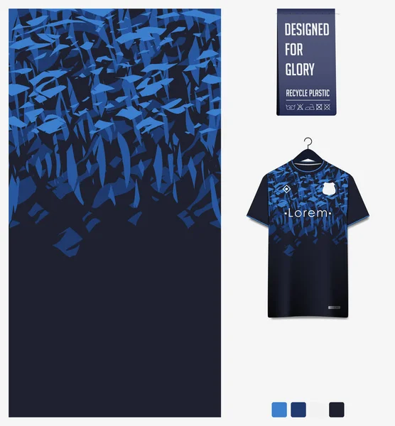 Diseño Patrón Camiseta Fútbol Patrón Abstracto Sobre Fondo Azul Para — Archivo Imágenes Vectoriales