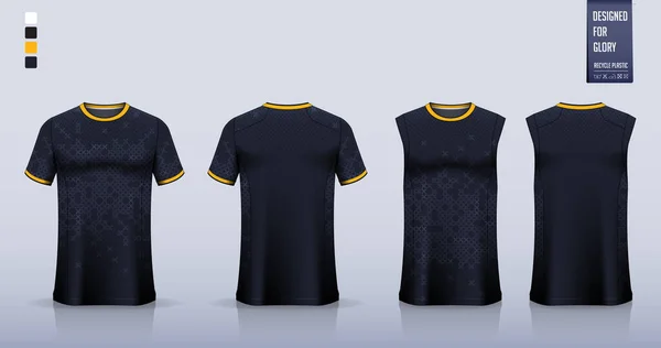 Tişört Modeli Futbol Forması Için Spor Gömlek Şablonu Tasarımı Futbol — Stok Vektör