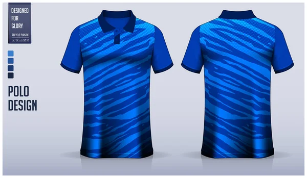 Polo Diseño Plantilla Maqueta Para Camiseta Fútbol Kit Fútbol Golf — Vector de stock
