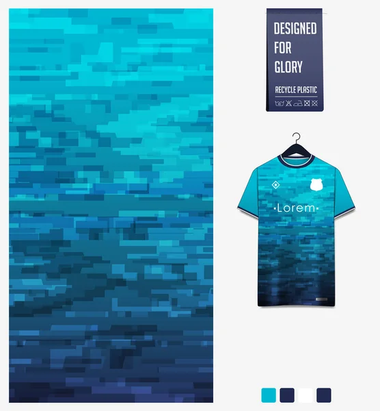 Diseño Patrón Camiseta Fútbol Patrón Píxeles Sobre Fondo Verde Para — Archivo Imágenes Vectoriales