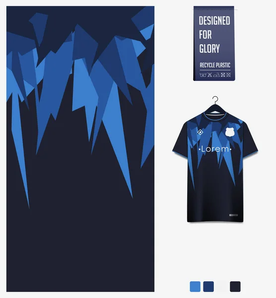 Diseño Patrón Camiseta Fútbol Patrón Mosaico Sobre Fondo Azul Para — Archivo Imágenes Vectoriales