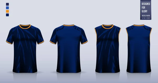 Maqueta Camiseta Diseño Plantilla Camiseta Deportiva Para Camiseta Fútbol Kit — Archivo Imágenes Vectoriales