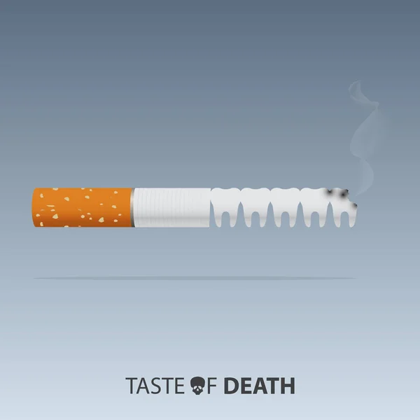 May 31St World Tobacco Day Banner Design Smoking Damages Teeth — Archivo Imágenes Vectoriales